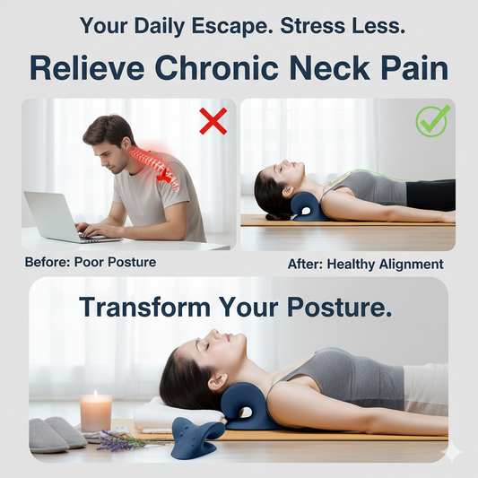 NeckCloud™ – Orthopedic  Cervical Traction Stretcher for Instant Pain Relief & Posture Correction (8 Min/Day)
